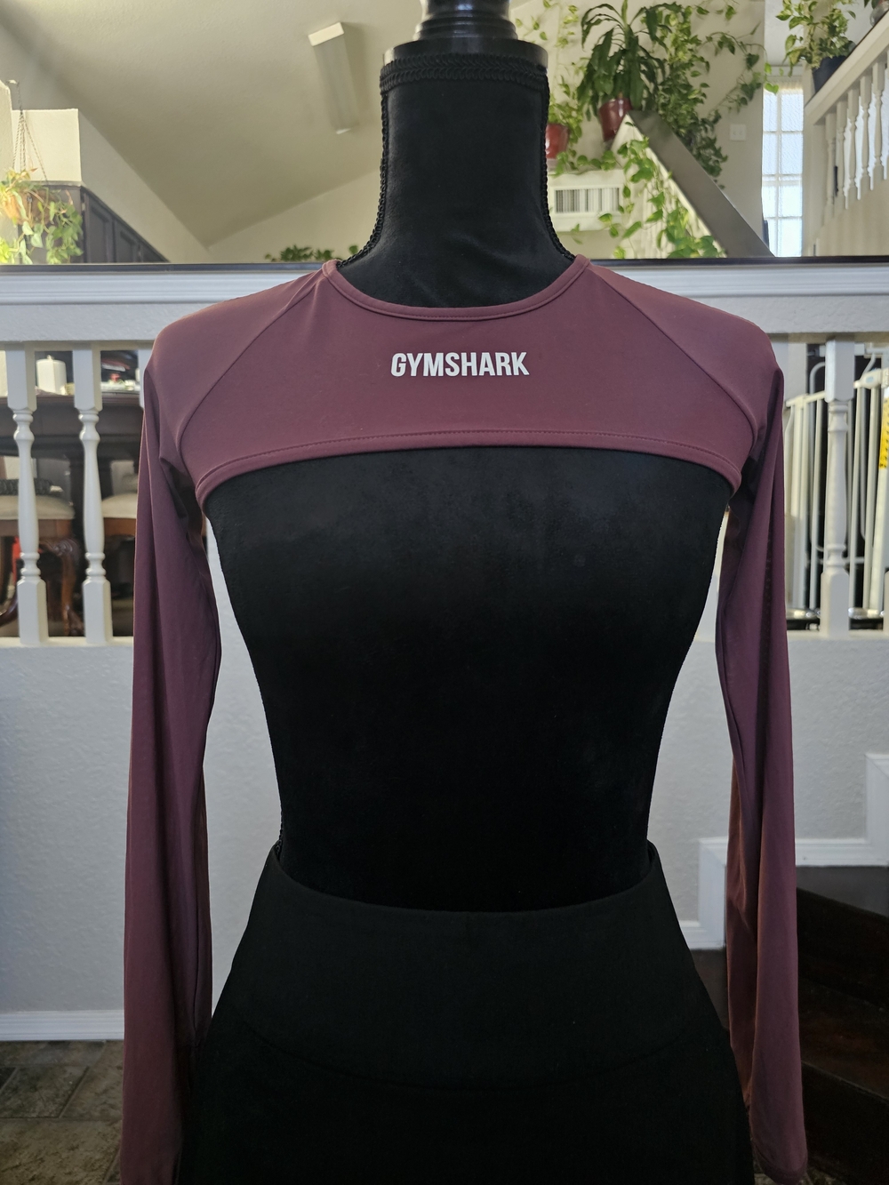 Gymshark Plum Long-Sleeve Super Crop Top S - Picture 3 of 10